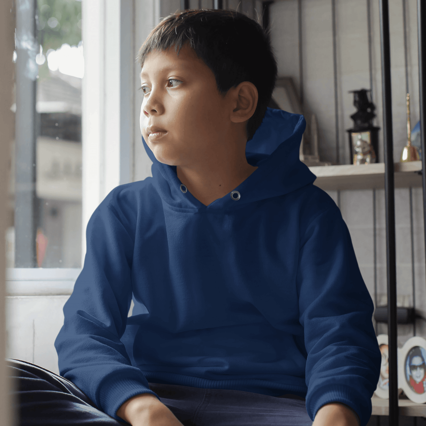 Navy Blue Kids Hoodie