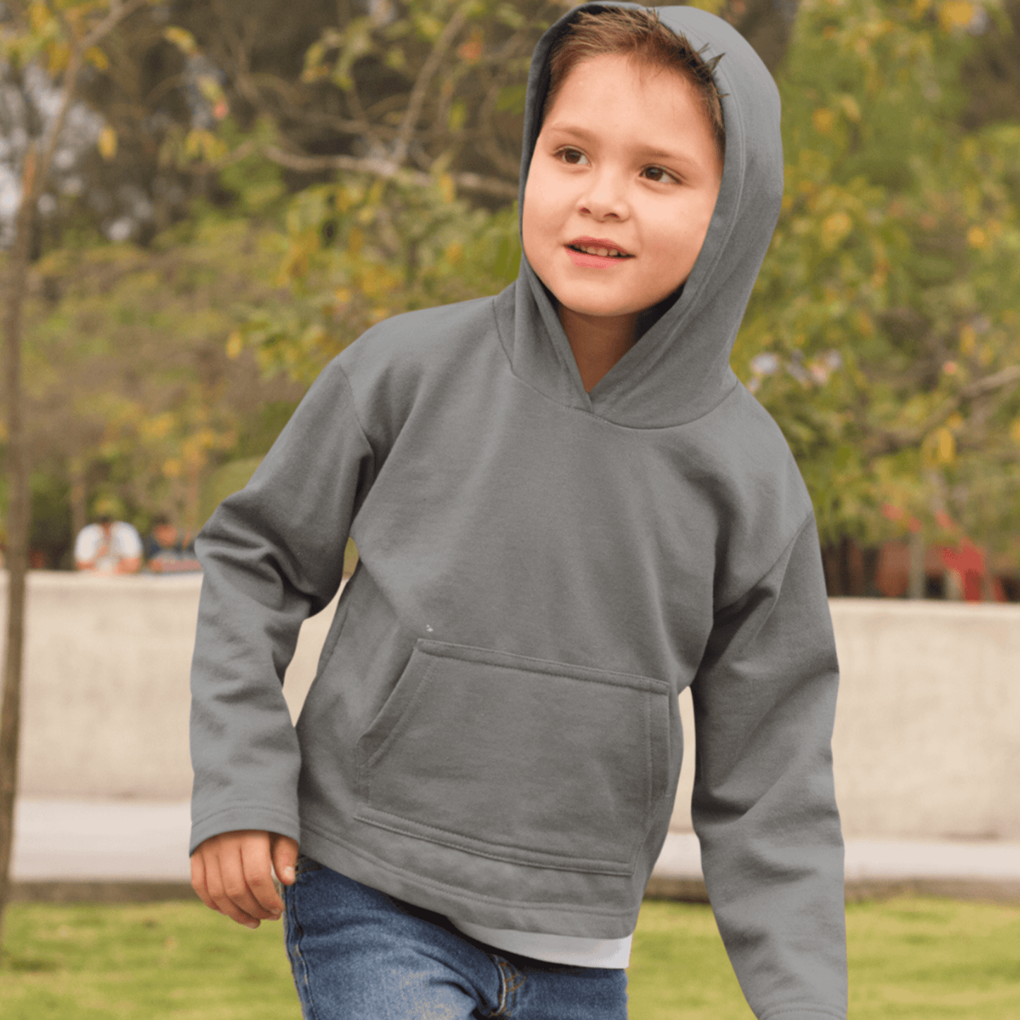 Steel Grey Kids Hoodie