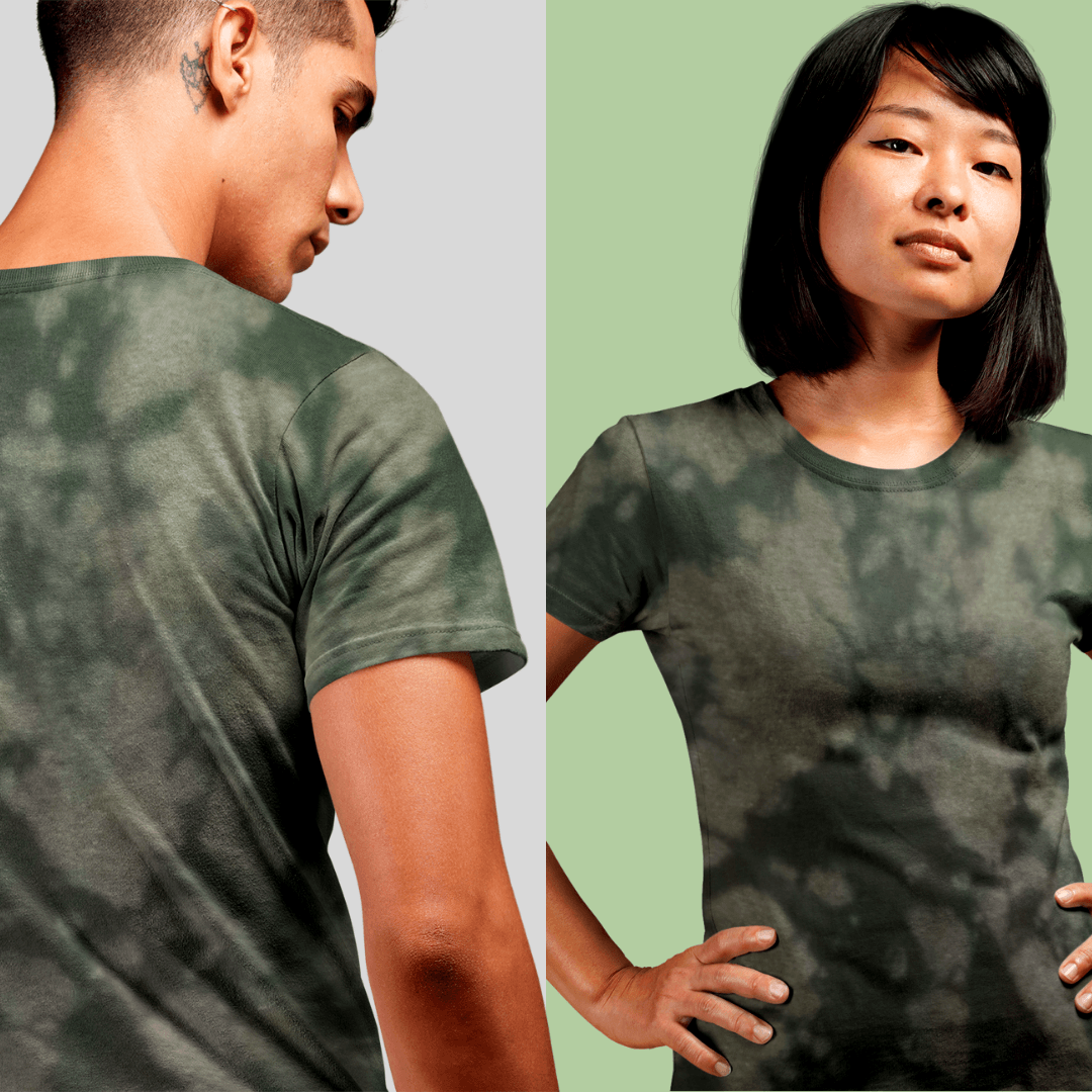 Olive Green Tie dye Unisex T-shirt