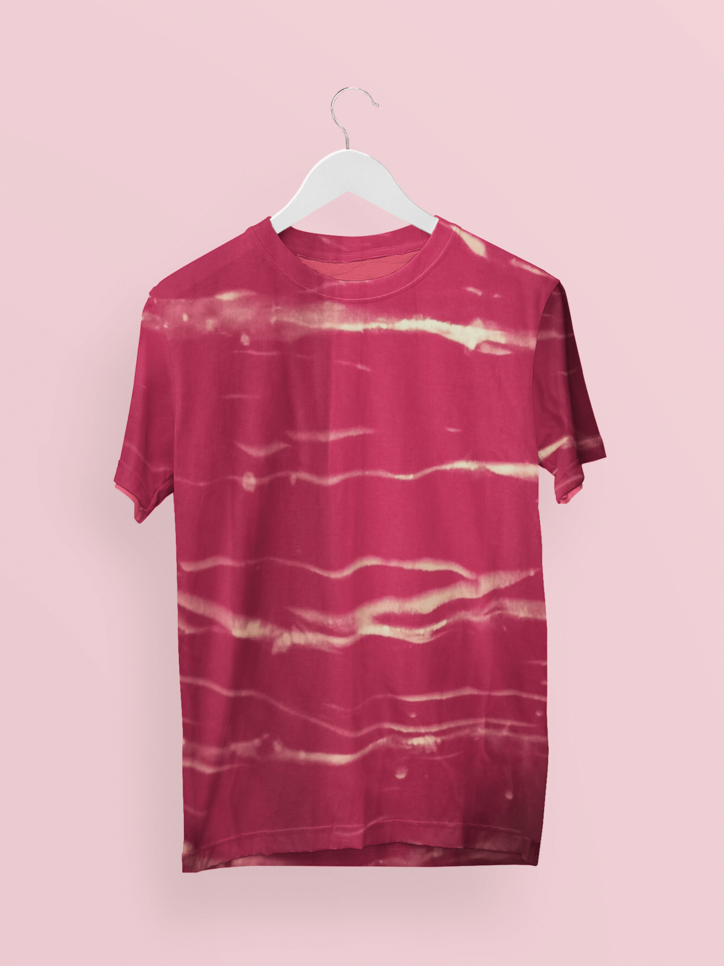 Crimson Striped Tie Dye Unisex T-shirt