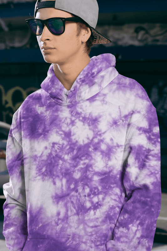 Lavender Tie Dye Men's Hoodies